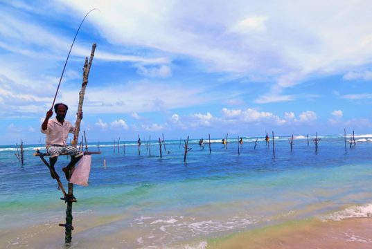 SRI LANKA. El diamante de las mil caras Pescadores zancudos en Galle