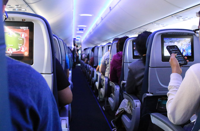 A bordo del avión