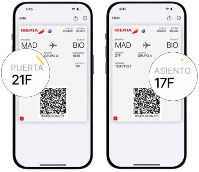 Iberia tarjeta embarque