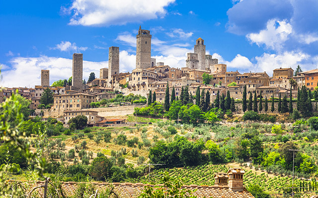 Beautiful San Gimignano,Tuscany,Italy. Minor